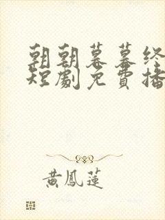 朝朝暮暮终有归短剧免费播放封面