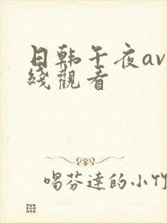 日韩午夜av在线观看