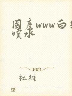 国产www白丝喷水