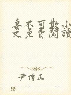 妻不可欺小说全文免费阅读封面