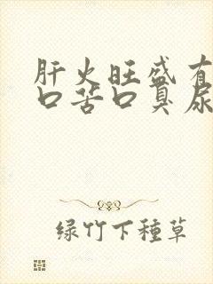 肝火旺盛有口干口苦口臭尿黄怎么调理