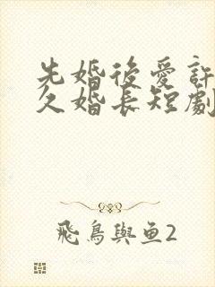 先婚后爱许你地久婚长短剧免费观看封面