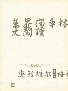 万界独尊林枫全文阅读