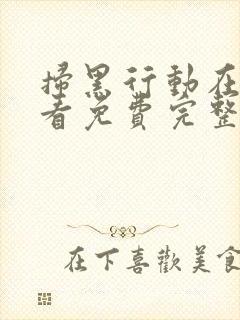 扫黑行动在线观看免费完整版免费