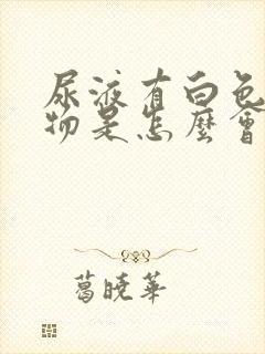 尿液有白色沉淀物是怎么会事