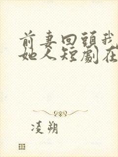 前妻回头我已娶她人短剧在线观看