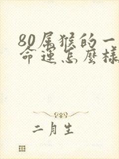 80属猴的一生命运怎么样