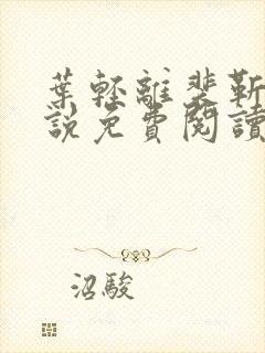 叶轻离裴靳墨小说免费阅读笔趣阁