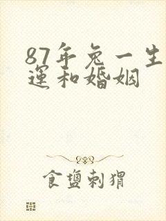 87年兔一生命运和婚姻