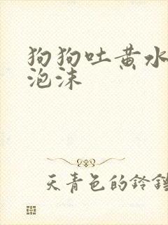 狗狗吐黄水带白泡沫