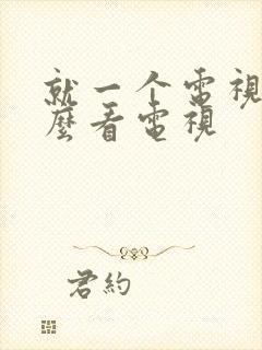 就一个电视机怎么看电视