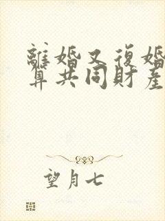 离婚又复婚算不算共同财产