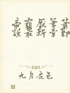 帝霸厌笔萧生小说最新章节在线封面