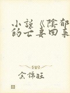 小说《阴郁大佬的亡妻回来了》的大