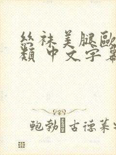 丝袜美腿欧美另类 中文字幕