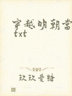 穿越明朝当皇帝 txt