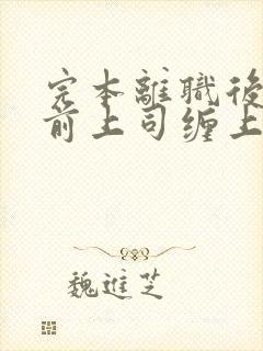 完本离职后我被前上司缠上了