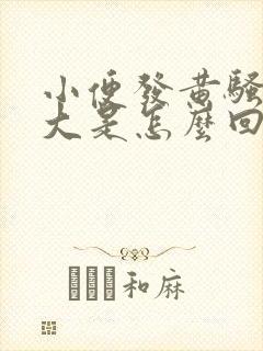 小便发黄骚味道大是怎么回事封面