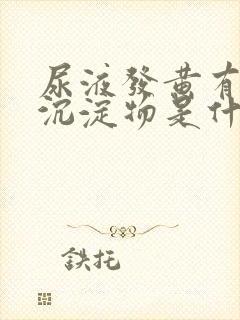 尿液发黄有白色沉淀物是什么原因