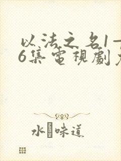 以法之名1—36集电视剧免费观看