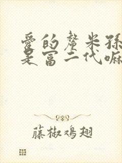 爱的厘米孙小白是富二代嘛