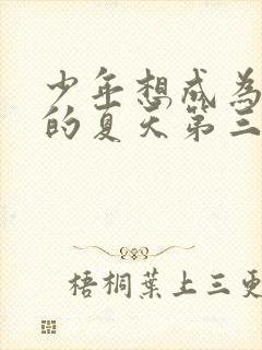 少年想成为大人的夏天第三话