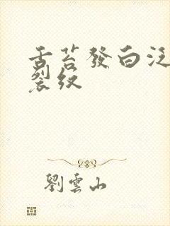 舌苔发白泛黄有裂纹