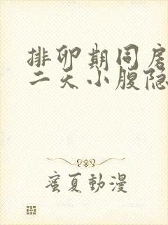 排卵期同房后第二天小腹隐隐作痛