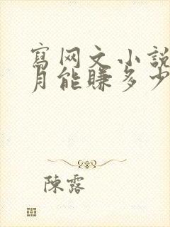 写网文小说一个月能赚多少钱封面