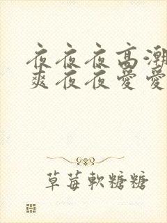 夜夜夜高潮夜夜爽夜夜爱爱