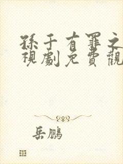 孙千有罪之身电视剧免费观看封面