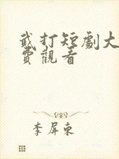 武打短剧大全免费观看