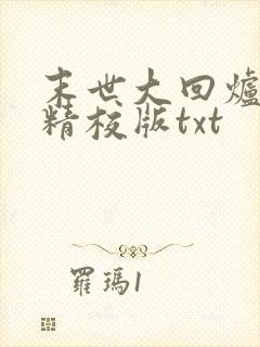 末世大回炉完整精校版txt