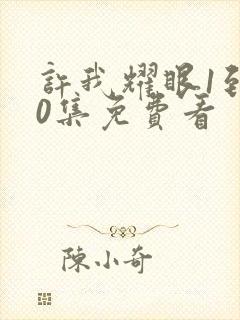 许我耀眼1到40集免费看