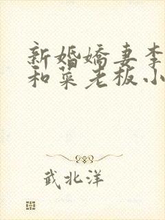 新婚娇妻李芷珊和菜老板小说封面