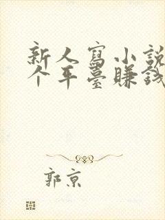 新人写小说去哪个平台赚钱多