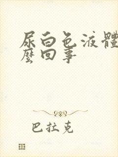 尿白色液体是怎么回事