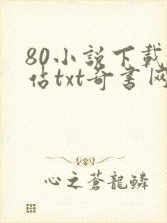 80小说下载网站txt奇书网