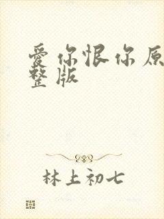 爱你恨你原唱完整版