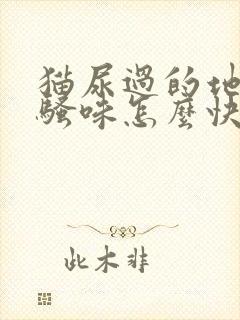 猫尿过的地方尿骚味怎么快速去除