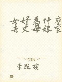 女婿为什么不能去丈母娘家上坟封面