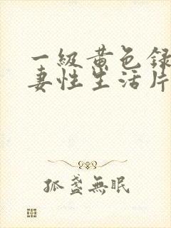 一级黄色录像夫妻性生活片