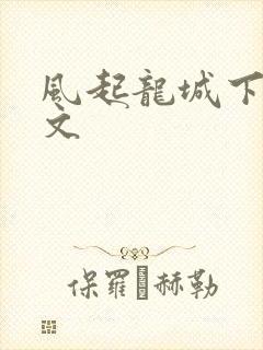 风起龙城下载全文