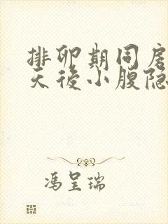 排卵期同房两三天后小腹隐隐作痛