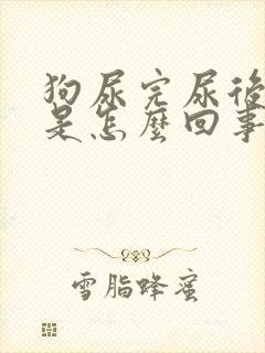 狗尿完尿后尿血是怎么回事