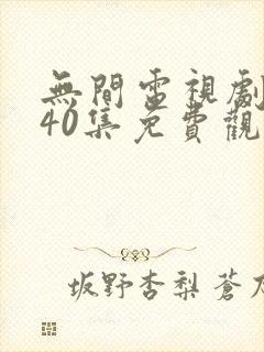 无间电视剧全集40集免费观看磨