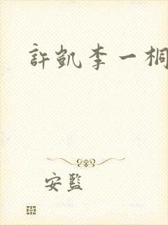 许凯李一桐封面