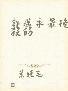 许迈永最后被谁杀的