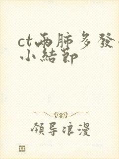 ct两肺多发微小结节