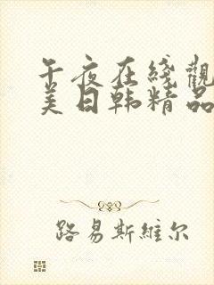 午夜在线观看欧美日韩精品封面